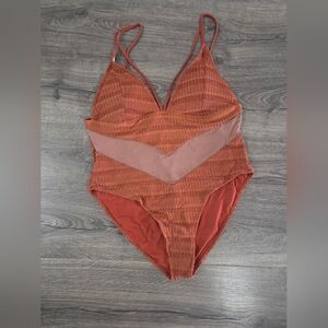 Womens Terracotta Textured Swimsuit Size XXL - NEW